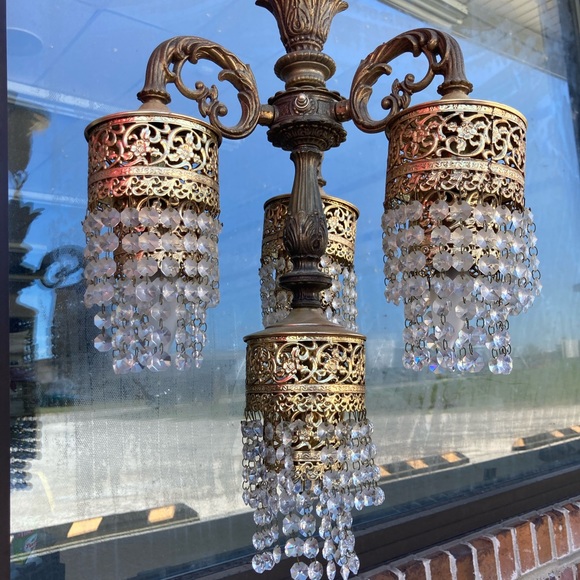Accents Vintage Crystal Light Fixture Poshmark